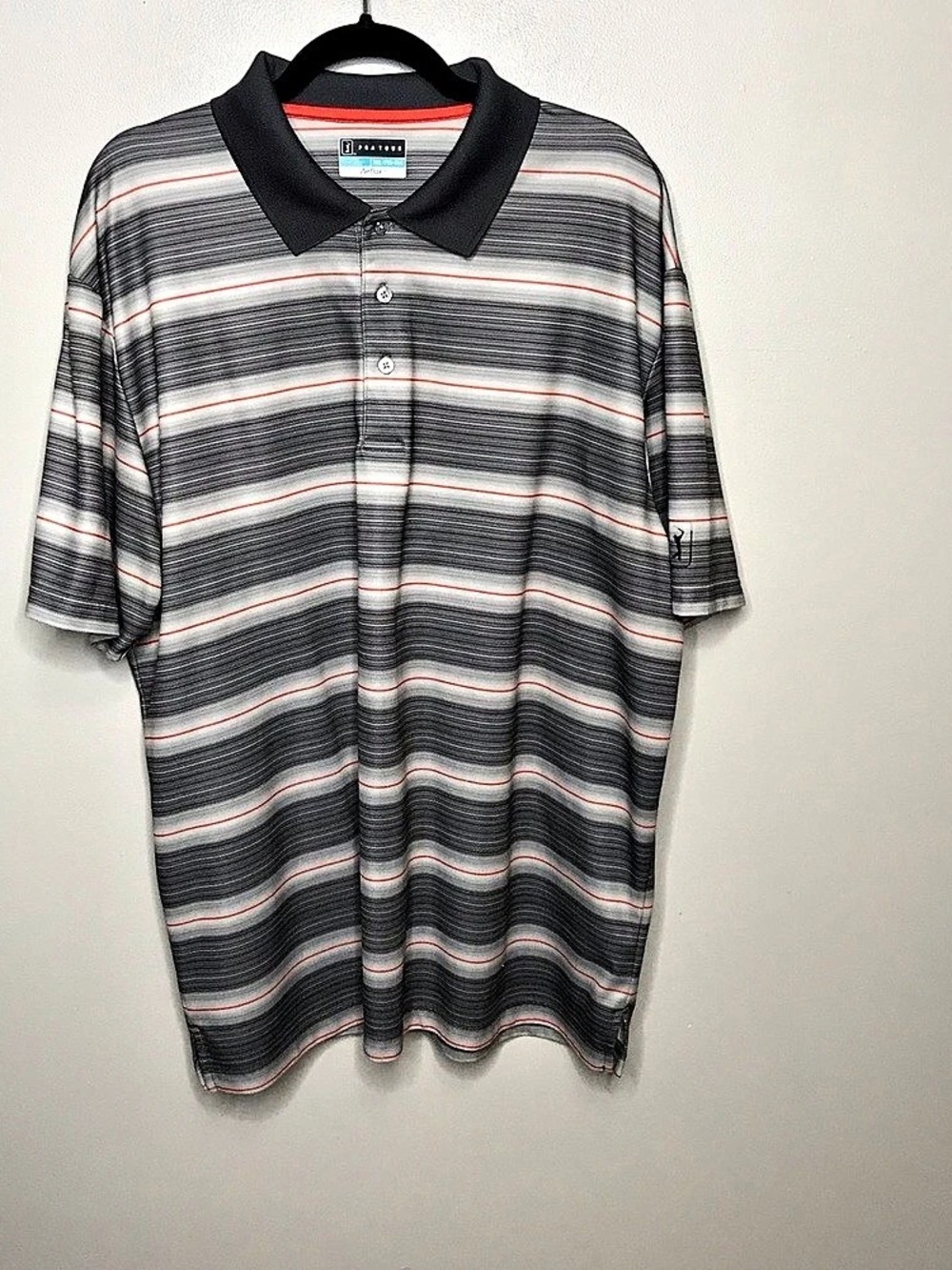 PGA Tour Airflux Striped Polo SZ XXL